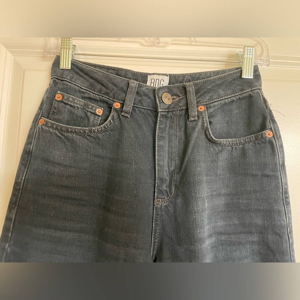 Urban Outfitters BDG Denim High Rise Wide Leg Puddle Jeans in Washed Black - Picture 4 of 12